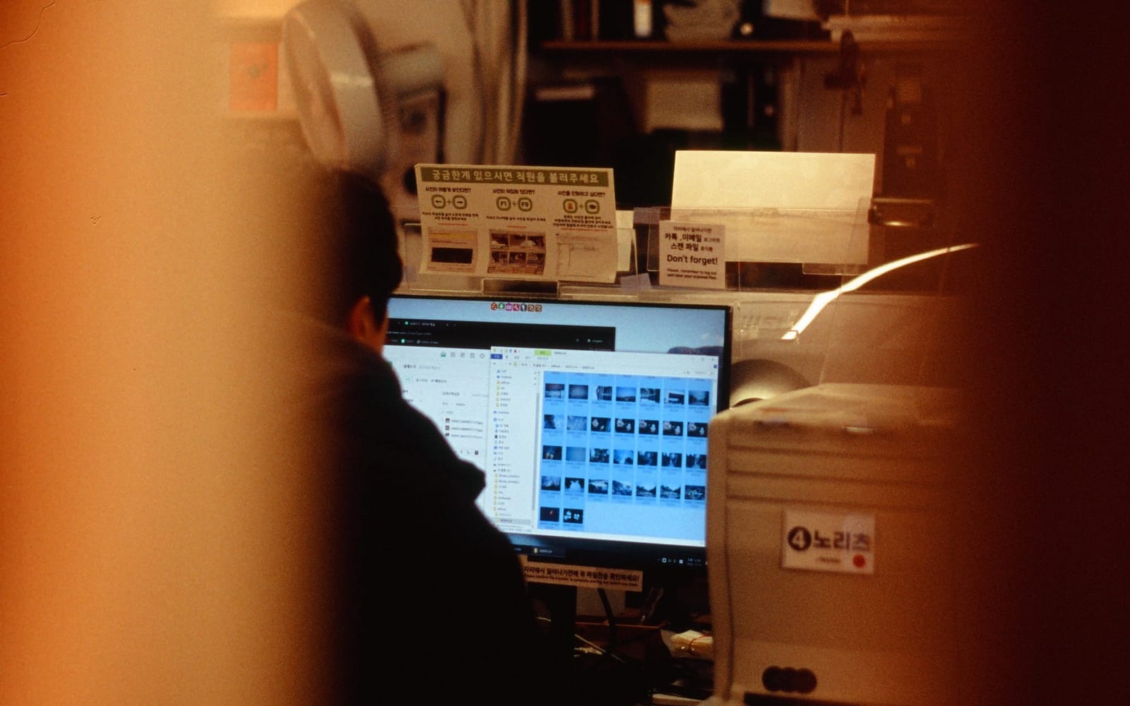 미놀타 X-300과 벨비아100으로 촬영한 고래 사진관 셀프 스캔 장면